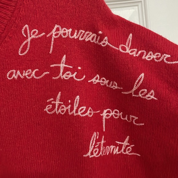 CINQ À SEPT Women’s Josephine Embroidered red Pullover - Picture 4 of 10